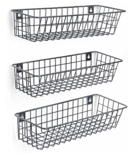 3 Set Hanging Wall Basket For Storage